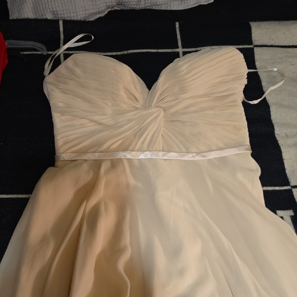 Elegant Strapless Cream Dress